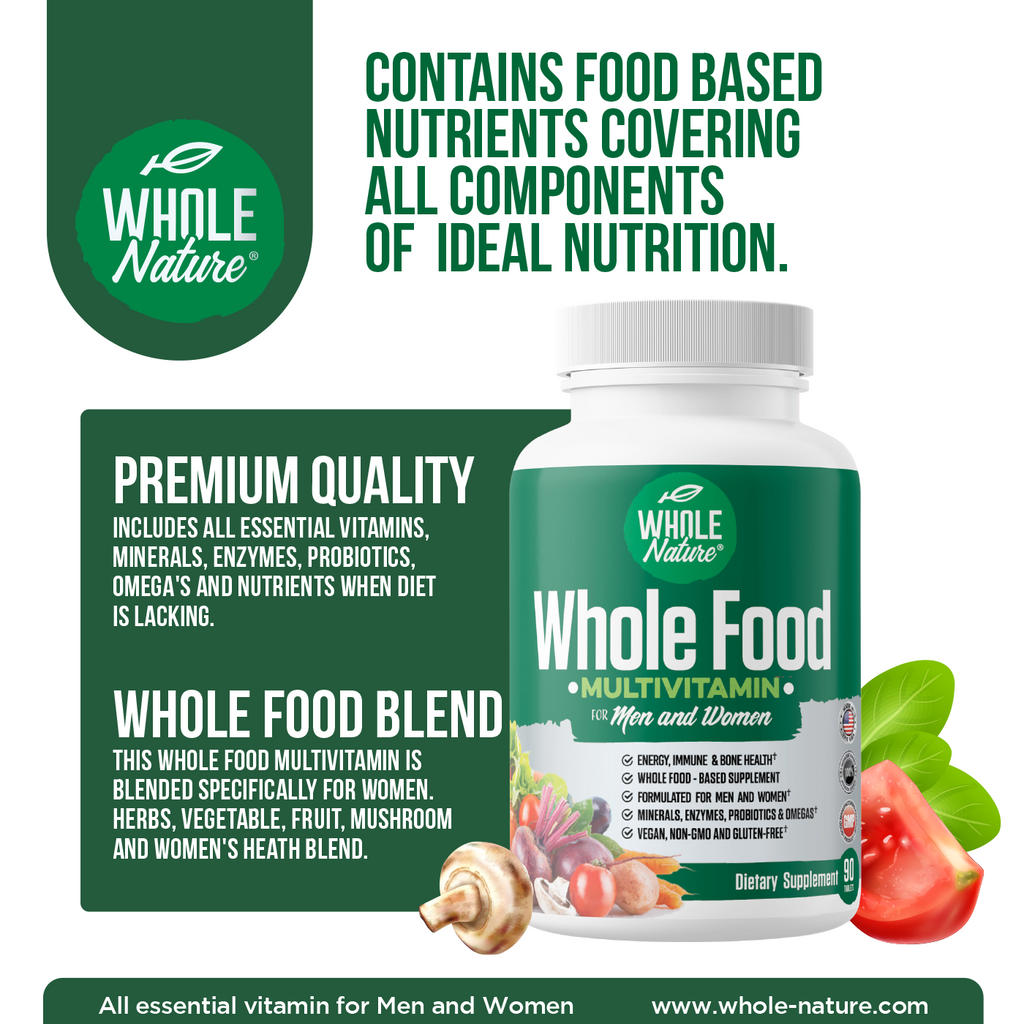 Whole Nature Whole Food Multivitamin for Men & Women-2Pack