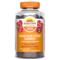 Sundown Magnesium Citrate Gummies Supports Nerve Bone & Muscle Health Vegetarian Raspberry Flavored 60 Count
